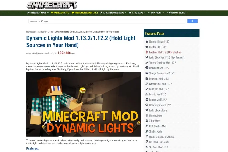 Best Minecraft Survival Mods For Free In 2020 - dynamic lighting torch roblox