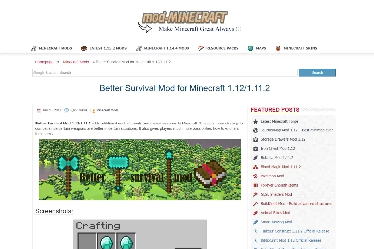 Better Survival Mod