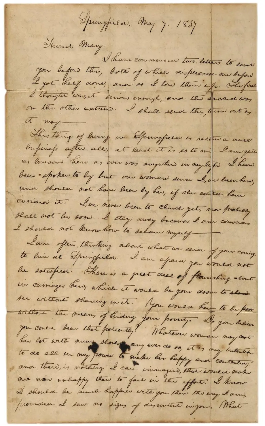 Abraham Lincoln's Letter (slate)