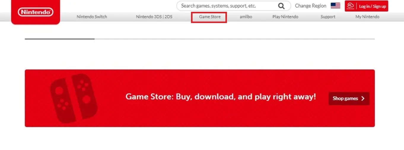 Hit the Nintendo eShop icon on the homepage