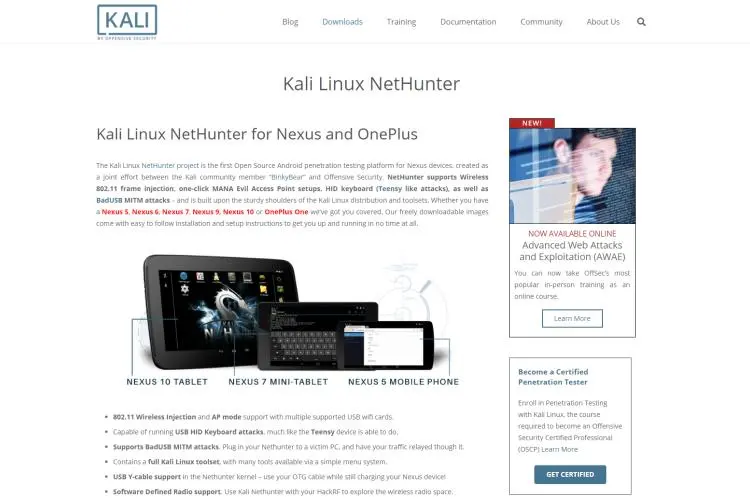 Kali Linux  Nethunter