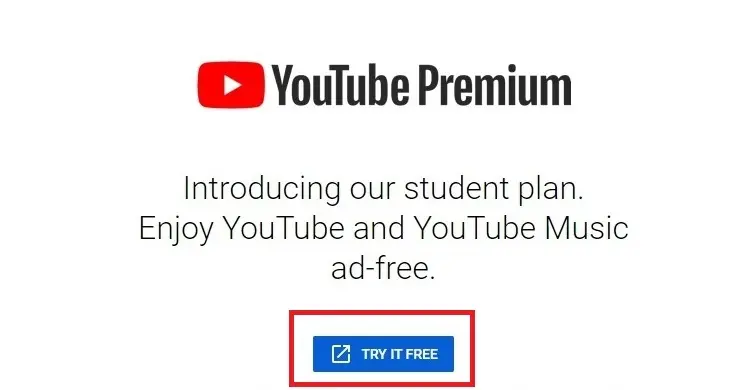 Click the "TRY IT FREE" Button Option